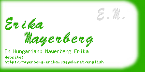 erika mayerberg business card